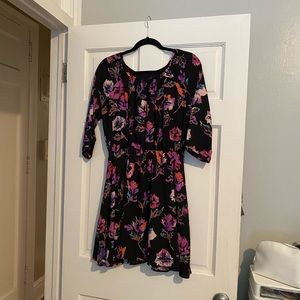 Cinched waist floral dress